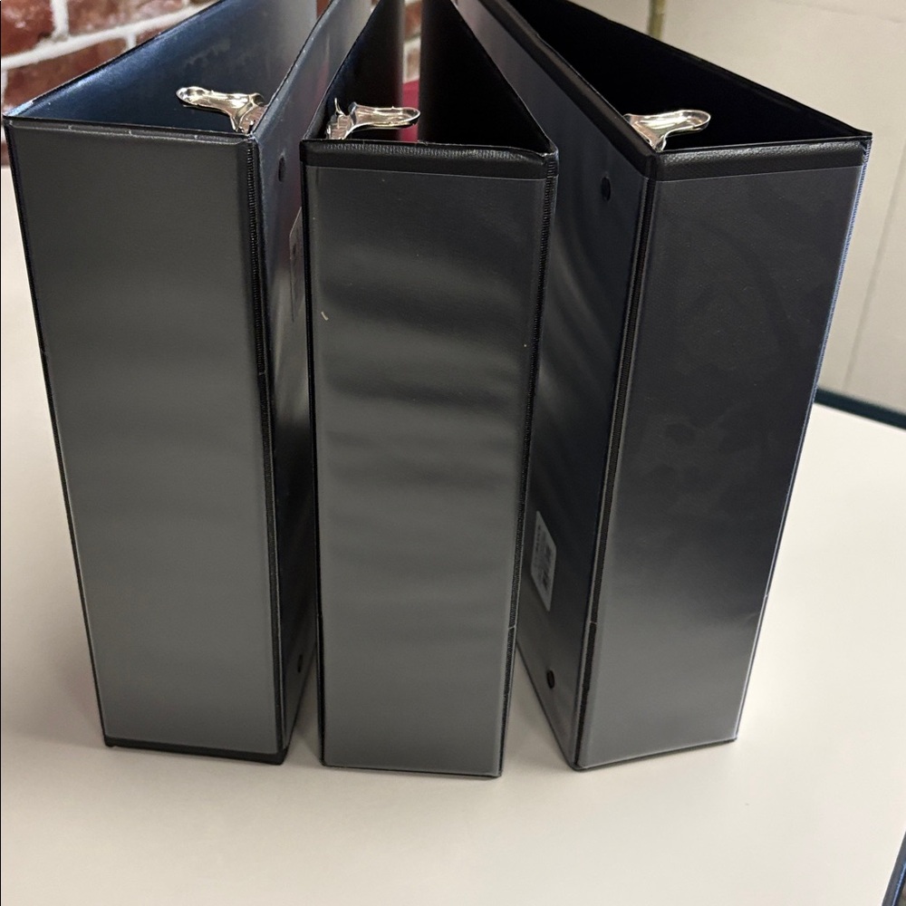 Black 3-Ring Binders - 3”
